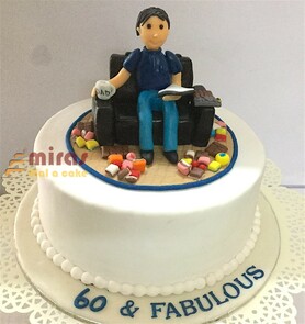 60 & Fabulous Birthday Cake