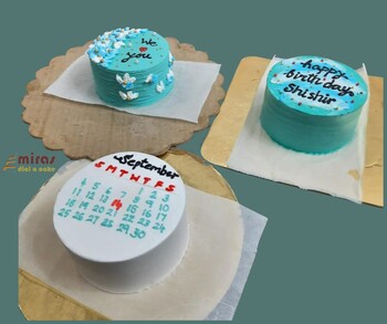 Blue Bento Box  Birthday Cake  (3 bentos)