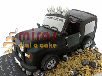 Black jeep Birthday Cake