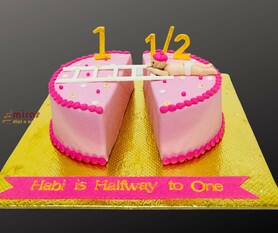 Halfway to One Birthday Cake