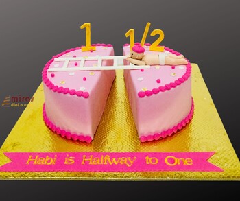 Halfway to One Birthday Cake