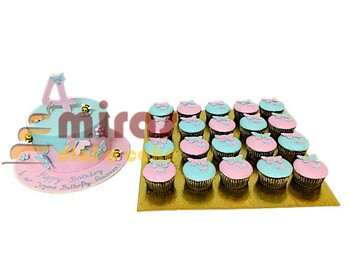 Butterflies & Bees Birthday Desert Table (1.5 kg cake, 20 cupcakes )