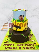 Fresh Cream & Chocolate Lion King Birthday Cake