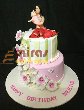 Mom & Baby - Baby Shower Cake