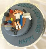 Chilling in  Gym Birthday Cake