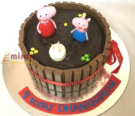 Chocolate Pit Peppa Pig Birthday Cake