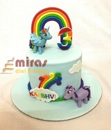Kaashvi's Ponies Birthday Cake