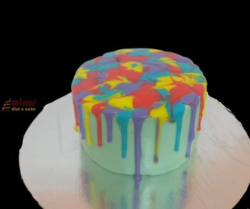 Chequered Chocolate Ganache Birthday cake