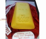 Golden 30th Birthday Cake