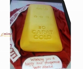 Golden 30th Birthday Cake