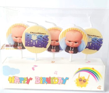 Baby Boss Theme Candles Set of 5