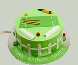 Fresh Cream Cricket Birthday Cake
