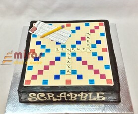 Board Game Scrabble Birthday Cake