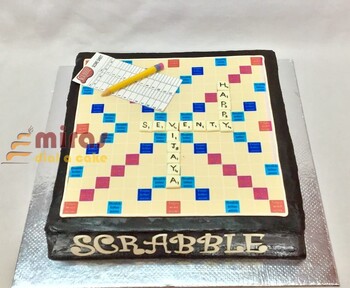 Board Game Scrabble Birthday Cake