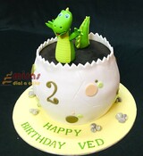 Hatching Dino Birthday Cake