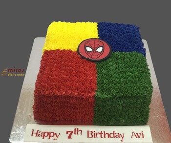 Spiderman Buttercream Birthday Cake