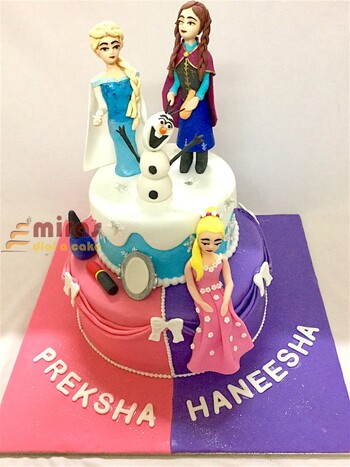 Happy Birthday 2 Tier Frozen Theme Cake