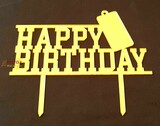 Birthday Cake Topper - HBD 002