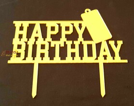 Birthday Cake Topper - HBD 002