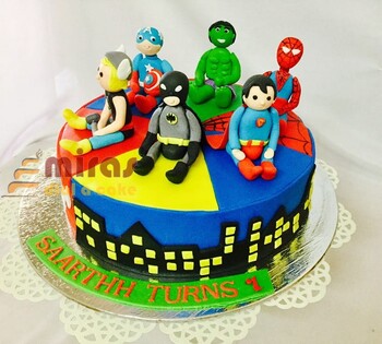 Saarthh's Avenger theme Birthday Cake