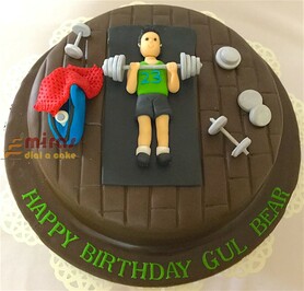 Gym theme Designer Birthday Cake