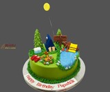 Birthday Cake Camping Theme