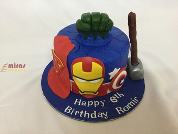 Romir's Avengers Birthday cake