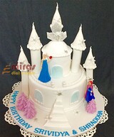 Happy Birthday Customized Frozen Castle Cake