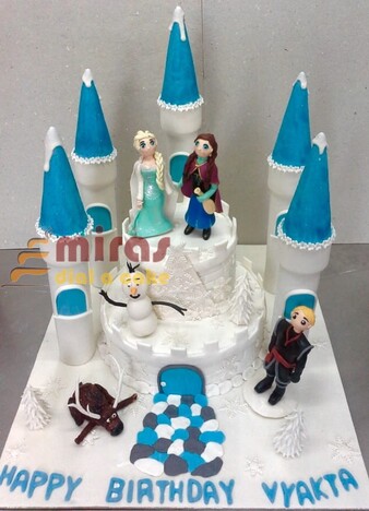 Frozen Castle Theme Birthday Cake
