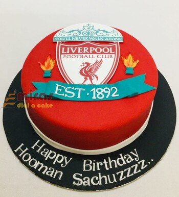 Hooman's Liverpool Birthday cake