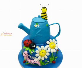 Happy Garden Birthday Cake