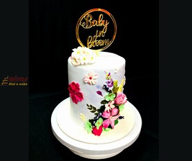 Baby in Bloom Baby Shower Cake