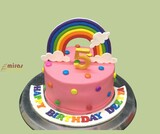 Birthday Cake Rainbow Theme