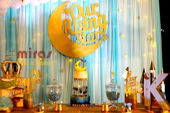 Stars & Moon 1st  Birthday Cake