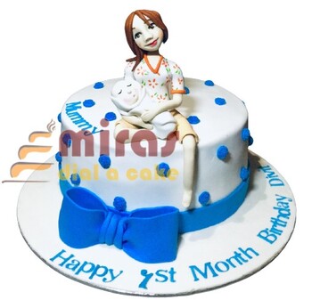 Mom and Baby Birthday Cake