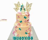 Butterflies and Unicorn Birthday Cake