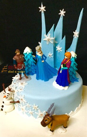 Frozen Land Birthday Cake