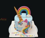 Rainbow Unicorn  Birthday Cake