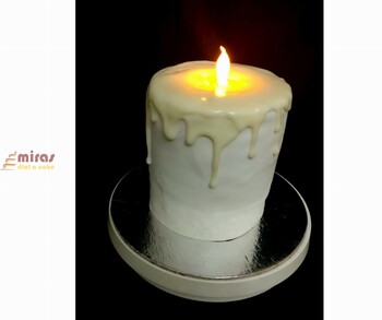 Burning Candle Birthday Cake