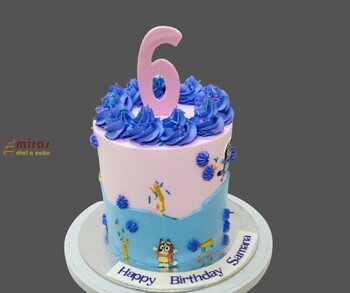 Birthday Cake Bluey Beach Theme
