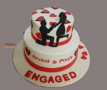 Arvind & Pooja Engagement Cake