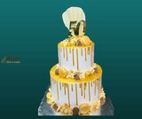 Happy Golden 50th Birthday Cake