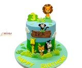 Friendly Animals Birthday Cake