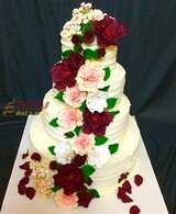Floral Theme Wedding Cake