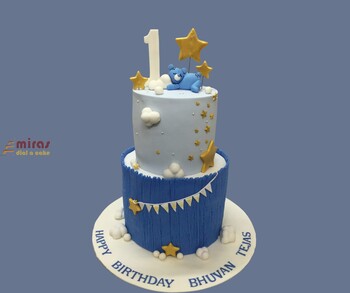 Happy 1st Teddy Birthday Cake