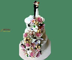 Flowers Overload  Wedding Cake