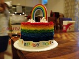 Rainbow Ruffles cake