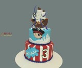 Happy Birthday Pirate and Ocean Theme