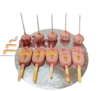 Baptism Desert Table (2 kg cake, 10 cupcakes, 5 cakepops, 5 cakesicles)