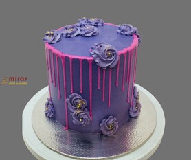 Simple Buttercream Rosette Birthday Cake